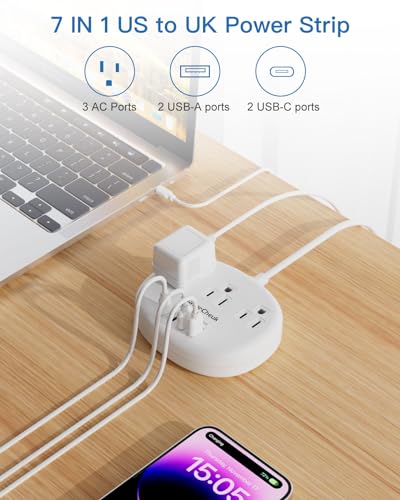 Travel Plug Adapter: US to UK, Type G