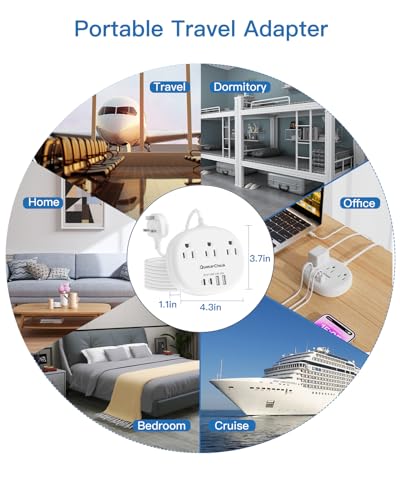 Travel Plug Adapter: US to UK, Type G