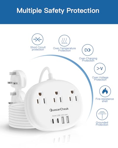 Travel Plug Adapter: US to UK, Type G