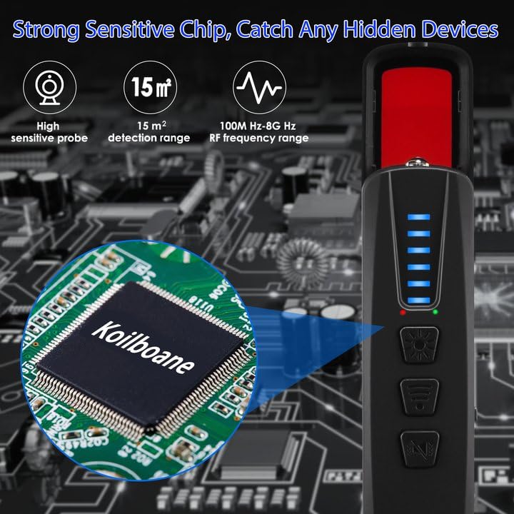Wireless Anti-Spy Camera & Bug Detector for Travel
