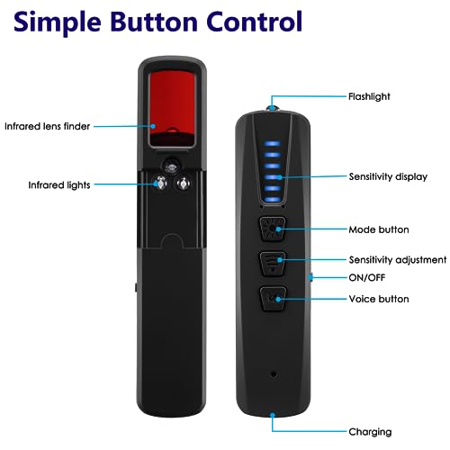 Wireless Anti-Spy Camera & Bug Detector for Travel