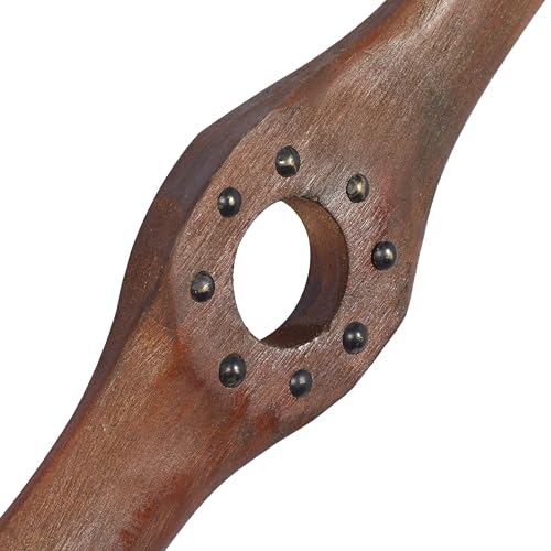 Aviation-themed Wood Airplane Propeller Wall Sculpture, 5"x48" Brown