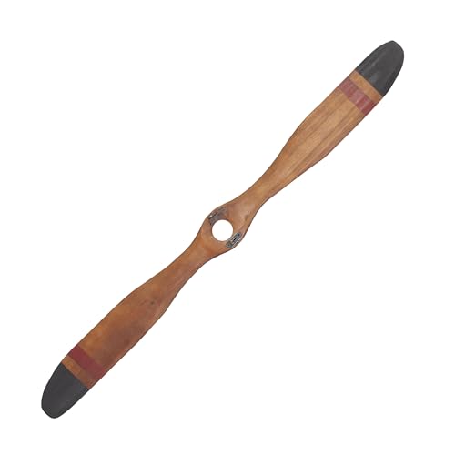 Aviation-themed Wood Airplane Propeller Wall Sculpture, 5"x48" Brown