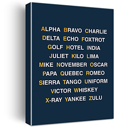 Aviation Alphabet Canvas Painting - Airplane Decor