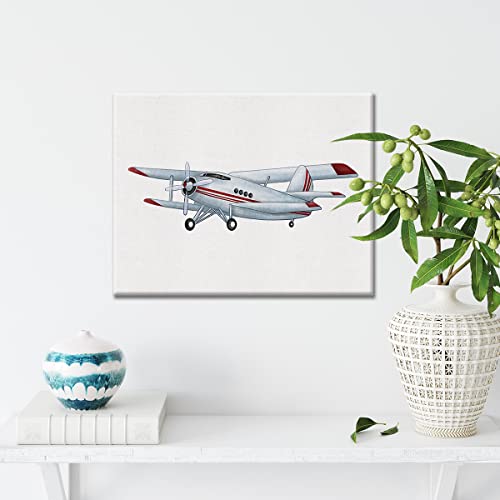 Vintage Airplane Canvas Wall Art for Aviation Enthusiasts