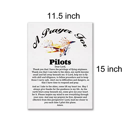 Aviation Prayer Canvas Home Wall Art - Pilot's Gift
