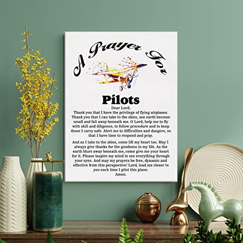 Aviation Prayer Canvas Home Wall Art - Pilot's Gift