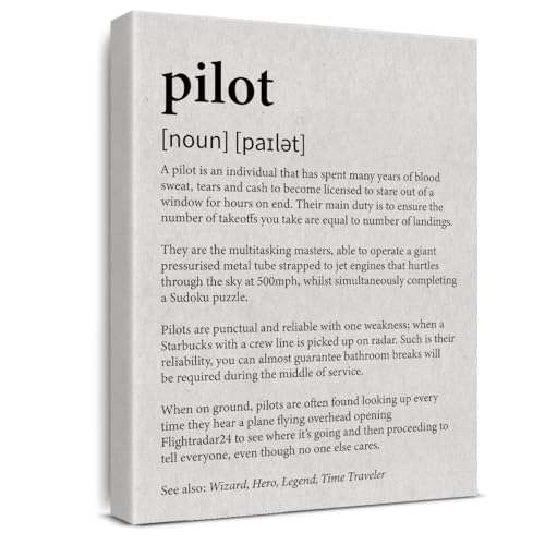 Pilot Definition Canvas Wall Art Print 15x11.5