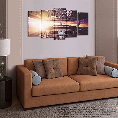 Airplane Cockpit Interior Canvas Wall Art