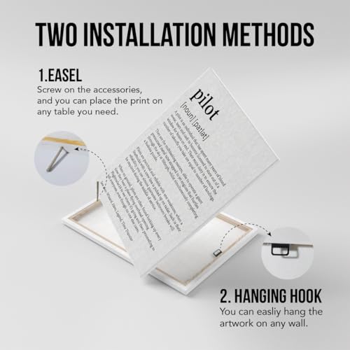 Pilot Definition Canvas Wall Art Print 15x11.5