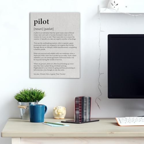 Pilot Definition Canvas Wall Art Print 15x11.5