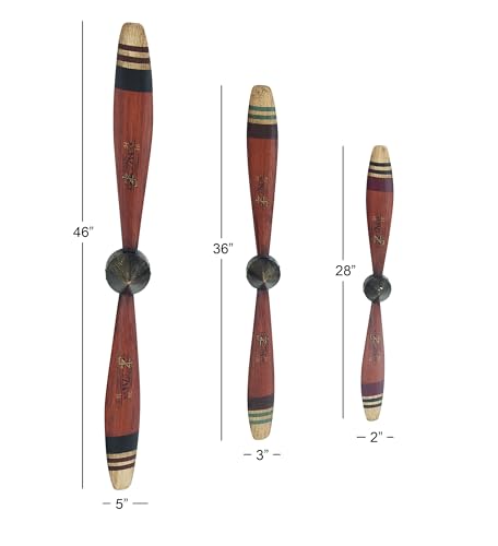 Aviation Themed Metal Airplane Propeller Wall Art Set