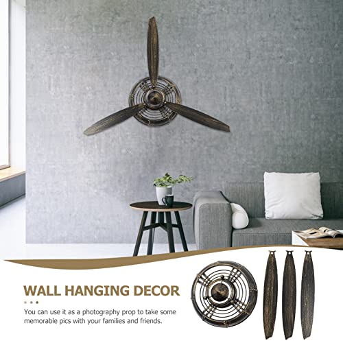 Retro Metal Aviation Propeller Wall Decor for Bar