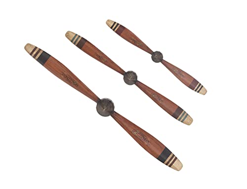 Aviation Themed Metal Airplane Propeller Wall Art Set