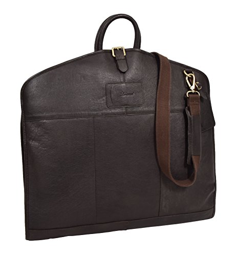Aviator's Brown Leather Slimline Suit Carrier