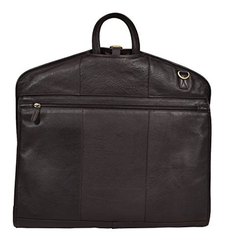 Aviator's Brown Leather Slimline Suit Carrier