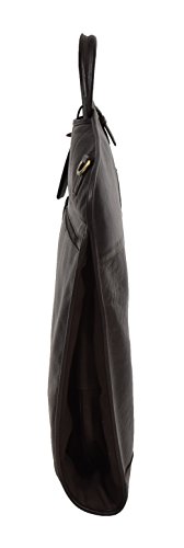 Aviator's Brown Leather Slimline Suit Carrier