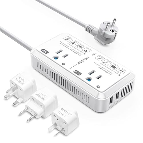 Portable Universal Travel Adapter with Voltage Converter