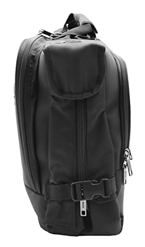 Leather Dress Suit Carrier Bag - Black - L