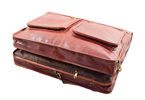 Genuine Leather Weekend Dress Carrier Bag - CANICO