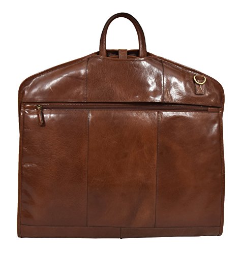 Aviation Luxury Suit Carrier with Chestnut Leather