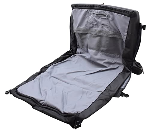 Leather Dress Suit Carrier Bag - Black - L