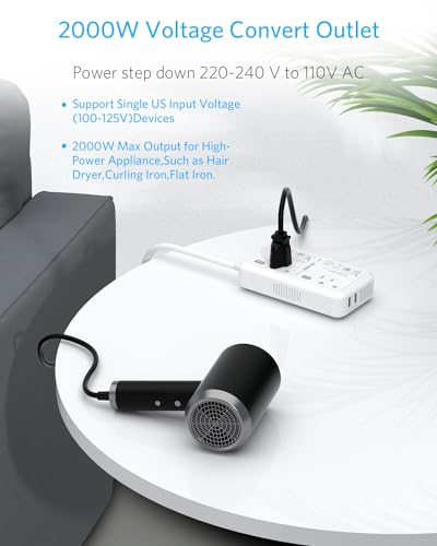 Portable Universal Travel Adapter with Voltage Converter