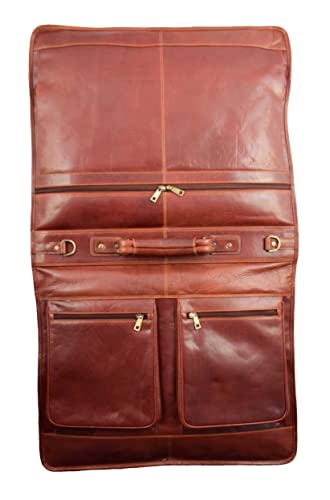 Genuine Leather Weekend Dress Carrier Bag - CANICO