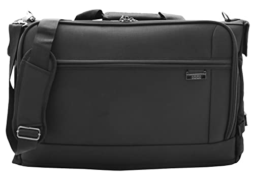 Leather Dress Suit Carrier Bag - Black - L