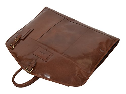 Aviation Luxury Suit Carrier with Chestnut Leather