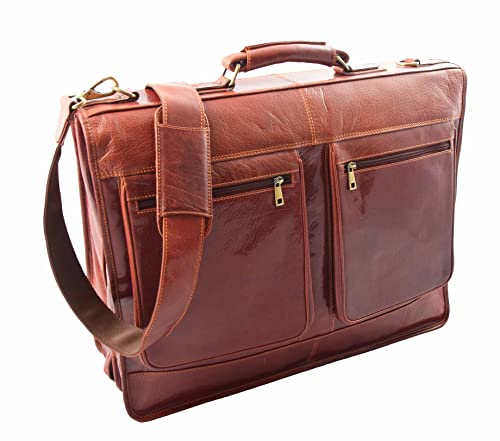 Genuine Leather Weekend Dress Carrier Bag - CANICO