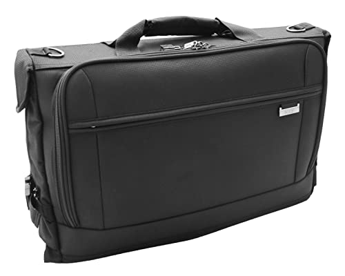 Leather Dress Suit Carrier Bag - Black - L