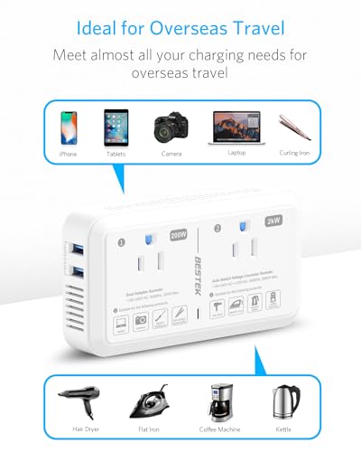 Portable Universal Travel Adapter with Voltage Converter