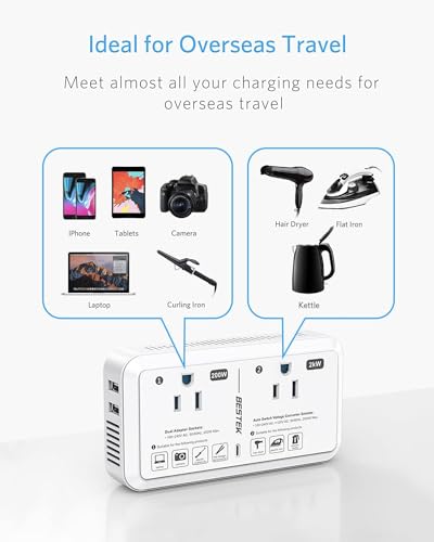 Europe-Ready 2000W Travel Voltage Converter