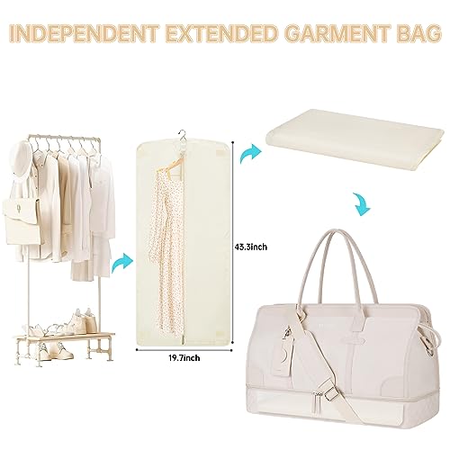 ETRONIK Travel Duffle Bag with Hangable Garment Bag