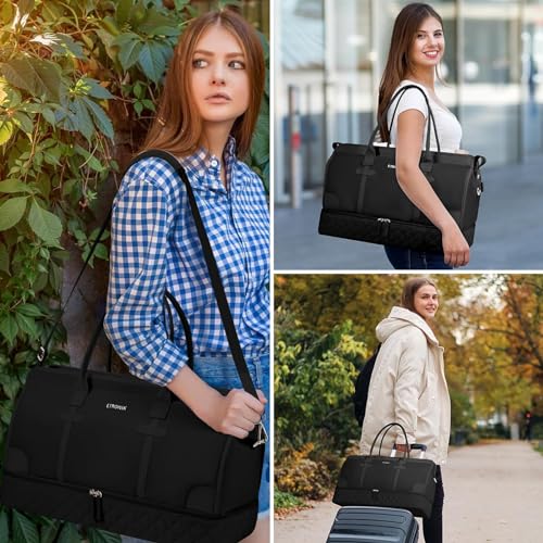 ETRONIK Aviation Weekender Bag for Women, Black