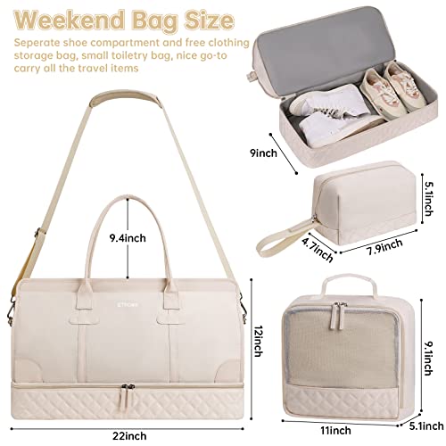 ETRONIK Travel Duffle Bag with Hangable Garment Bag