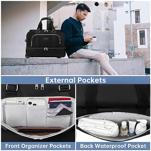 ETRONIK Rolling Duffel Bag: Aviation-Ready Overnight Companion