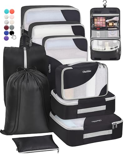 10-Piece Durable Packing Cubes for Aviation Travel