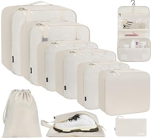 Aviation Packing Cubes Set - Cream Color