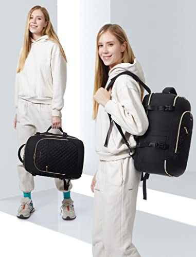 Black Aviation Backpack with 40L Capacity, Packing Cubes