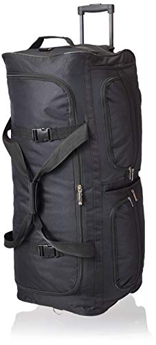 36-Inch Black Rockland Rolling Duffel Bag