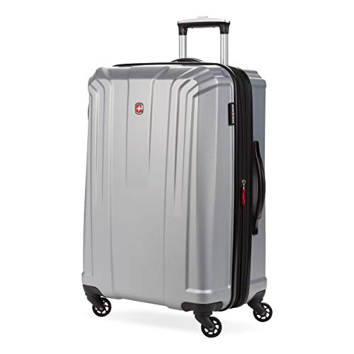SwissGear 3750 Hardside Spinner Luggage, Silver, 23-Inch
