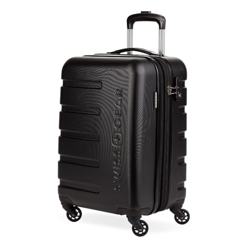 SwissGear 7366 Black Spinner Carry-On Luggage, 19-Inch