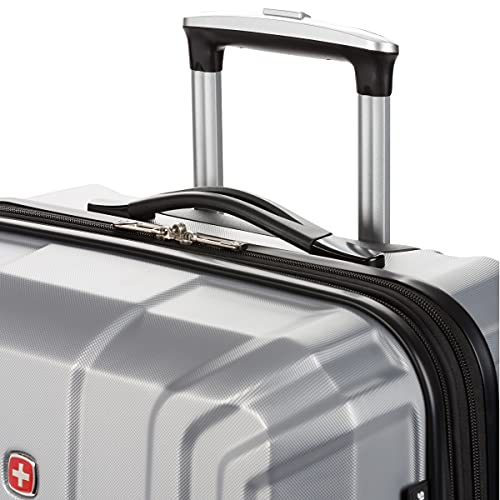 SwissGear 3750 Hardside Spinner Luggage, Silver, 23-Inch