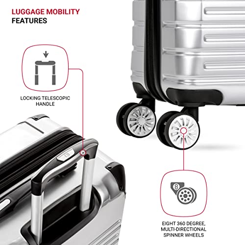 SwissGear 7782 Hardside Expandable Luggage Spinner - Silver