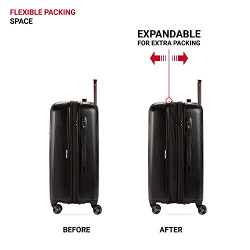 SwissGear 7272 Energie Black Hardside Luggage 24" Spinner