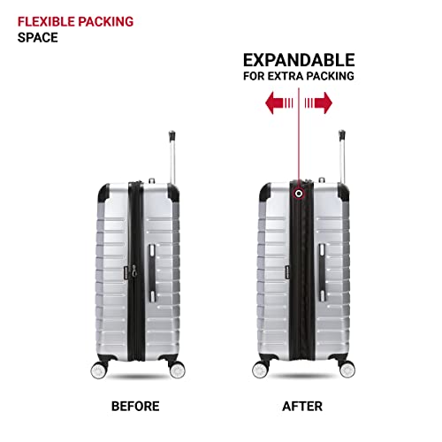 SwissGear 7782 Hardside Expandable Luggage Spinner - Silver