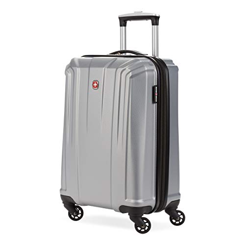 SwissGear 3750 Silver Hardside Spinner Luggage, 20-Inch