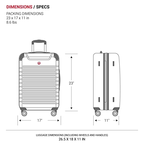 SwissGear 7782 Hardside Expandable Luggage Spinner - Silver